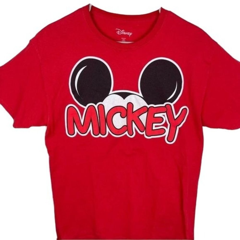 Disney Mickey Ears Red Short Sleeve T-shirt Size Medium